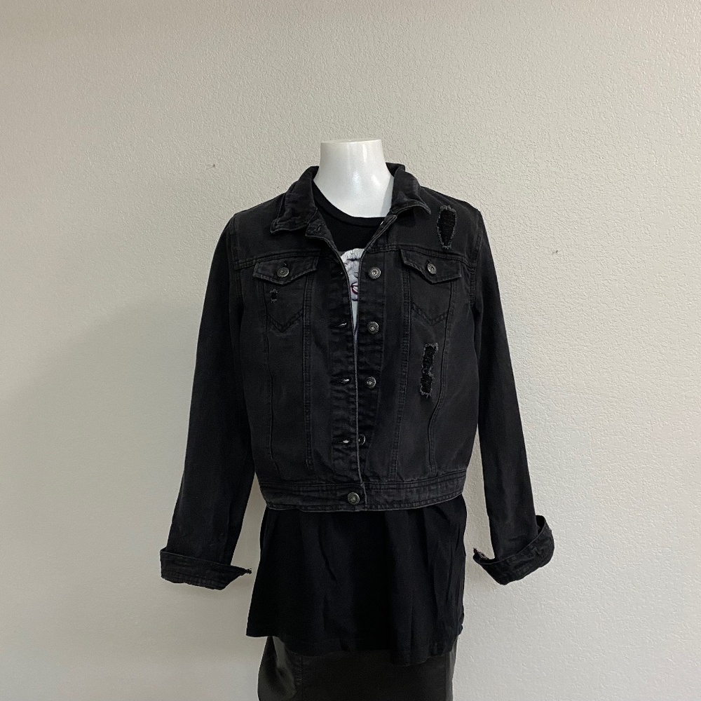 Highway Trucker Distressed Jean Jacket